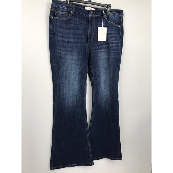 Kancan Sidney Mid Rise Flare Denim Jean Size 3XL NEW - Picture 2 of 8